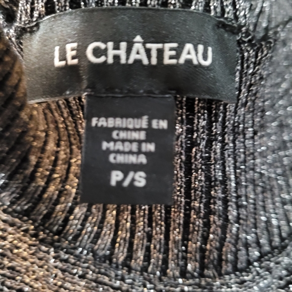 Le Chateau metallic knit off shoulder top - Picture 3 of 3